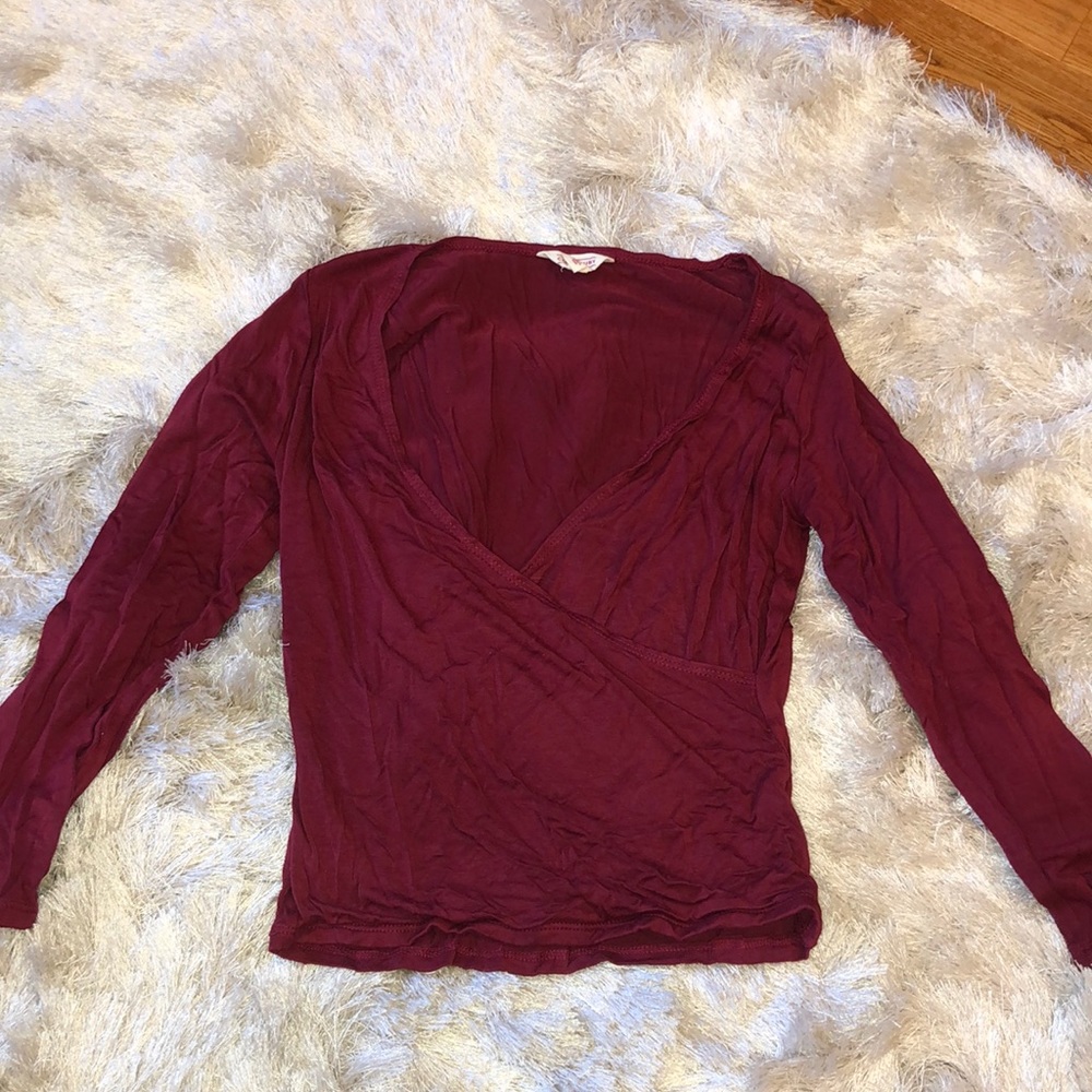 Maroon Long Sleeve Top
